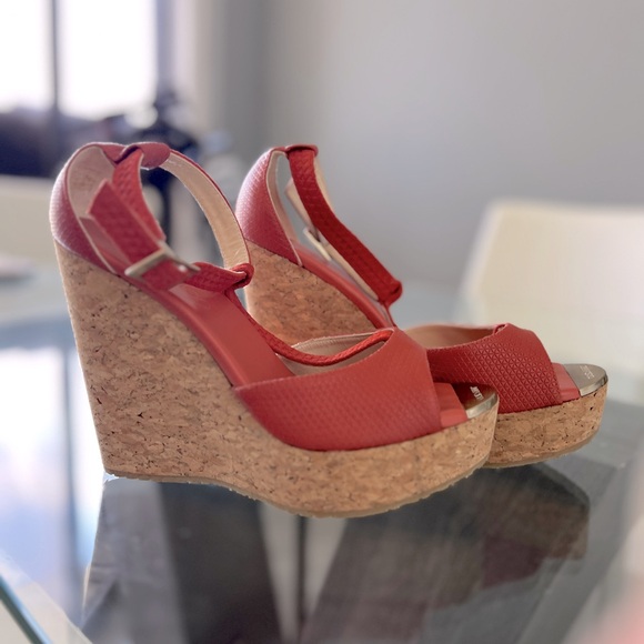 Jimmy Choo Pela Cork Leather wedge - Picture 1 of 2